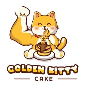Golden Kitty Cake